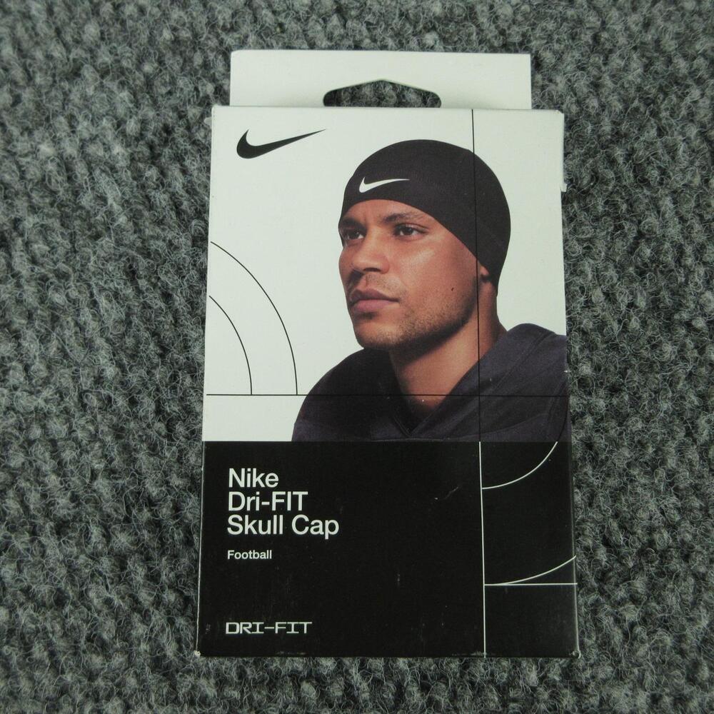 Nike Hat Skull Cap Mens One Size Black Dri-FIT Football Moisture Wicking NWT